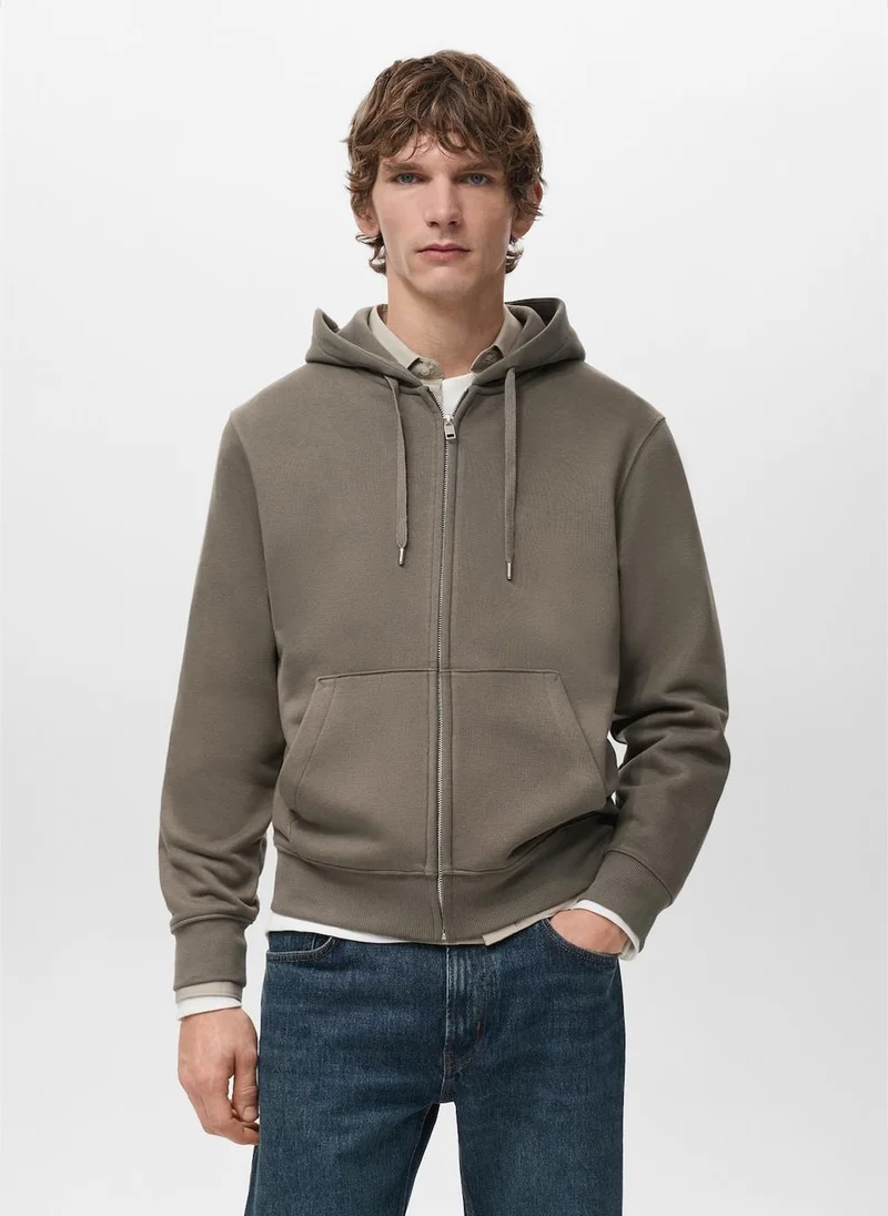 مانجو مان Zipped hoodie